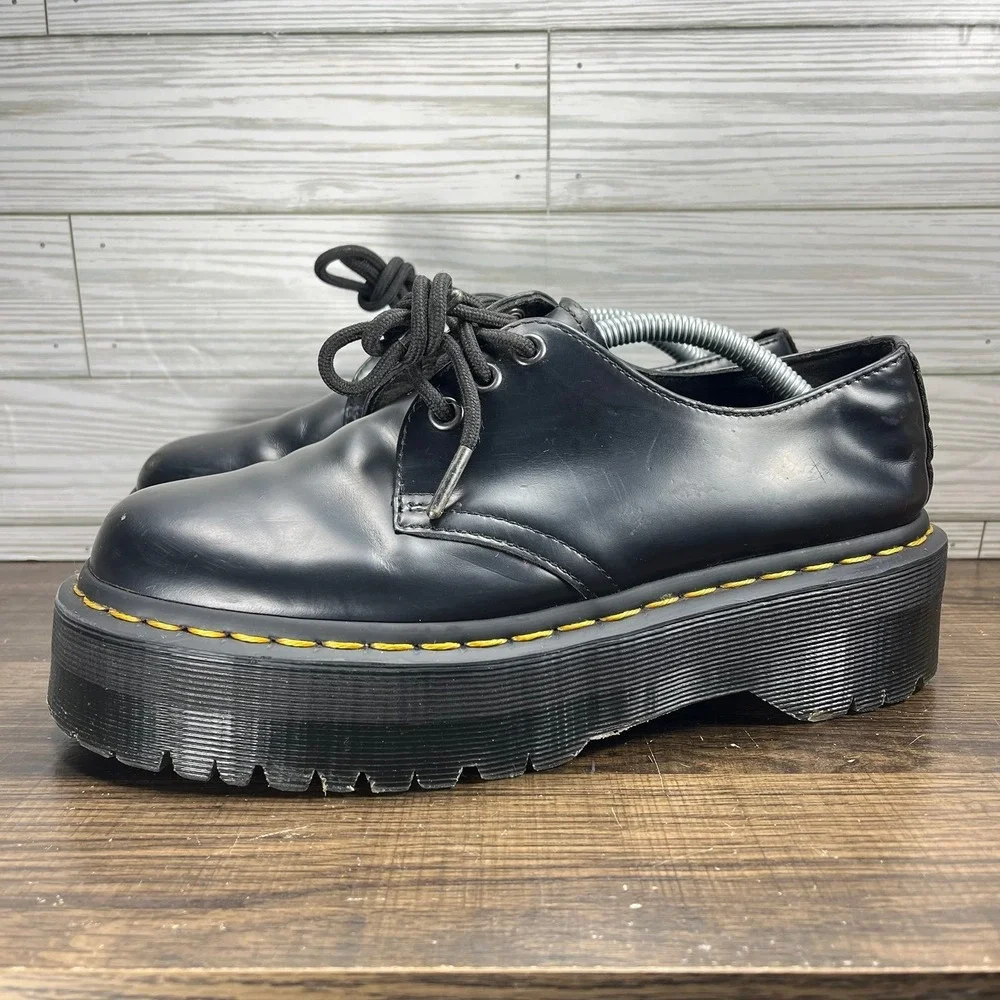 Dr. Martens 25567 Quad Platform Black Shoes - M 7 - W 8